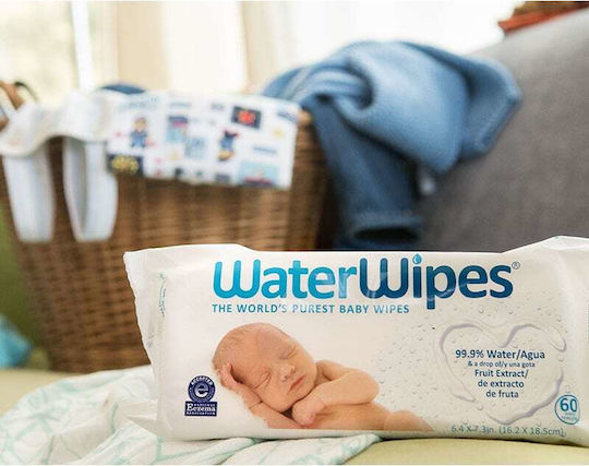 WaterWipes Baby Wipes 99.9% Water Alcohol-Free Parabens Free 9x60pcs
