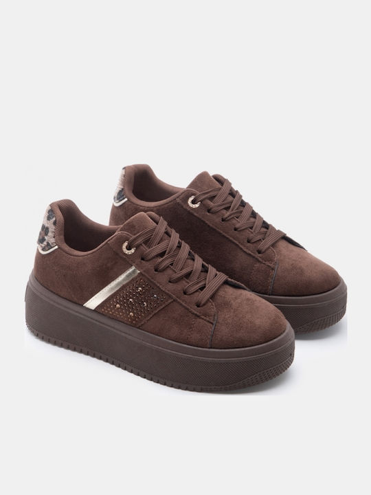 Women's Flatforms Sneakers Dark Brown