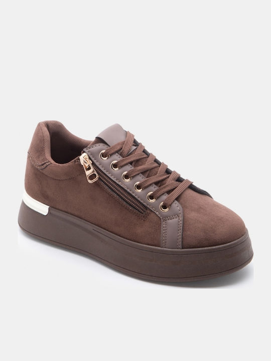 Women's Flatforms Sneakers Dark Brown