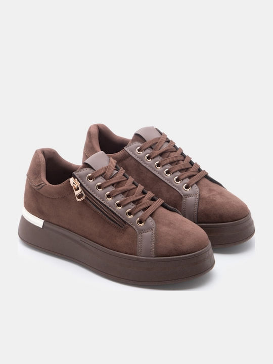 Women's Flatforms Sneakers Dark Brown