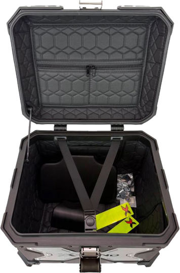 X-Land Motorcycle Top Case Aluminum 55lt Black
