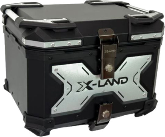 X-Land Motorcycle Top Case Aluminum 45lt Black