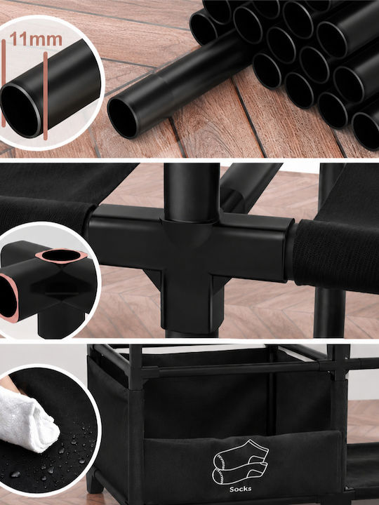 Kremástra de Podea din Metal Neagră 163cm