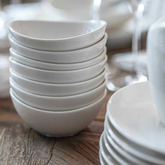Duka Milchkännchen Servierset aus weißem Porzellan
