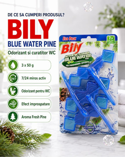 Bily Block Toaletă cu Miros de Pin 3x50gr