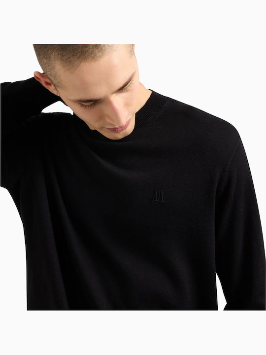 Armani Exchange Пуловер С Дълъг Ръкав Черен