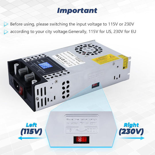 Bosytro Sursă de Alimentare Reglabilă 0-12v 0-50a 600w Transformator de Tensiune Dc Afișaj Digital Led Sursă de Alimentare Comutată Reglabilă Curent Tensiune