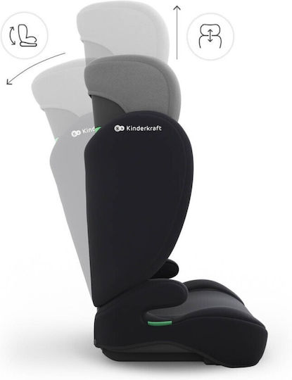 Kinderkraft i-Spark 2 Plus Столче за кола с висока облегалка i-Размер Сив