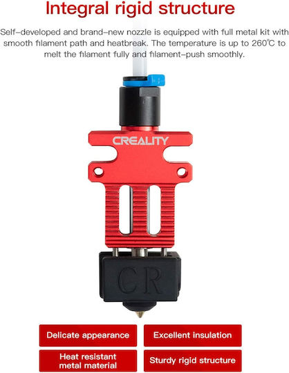 Creality Kit Hotend Imprimantă 3D Cr-6 Se Cr-6 Max Cr-5 Pro Aliaj de Aluminiu Extrudere Tub de Teflon Duză Mk Bloc Termic Capace din Silicon Piesă de Schimb Originală pentru Imprimare 3D