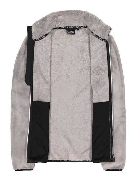 Fleece Damen Strickjacke in Weiß Farbe