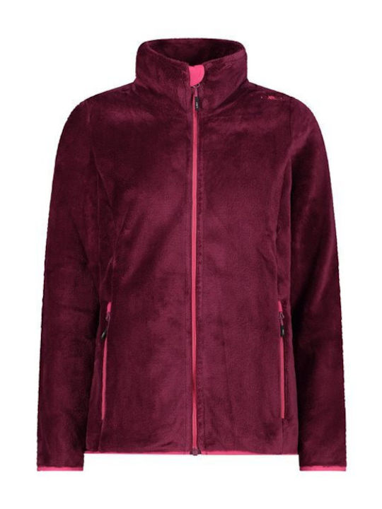 Fleece Damen Strickjacke in Weiß Farbe