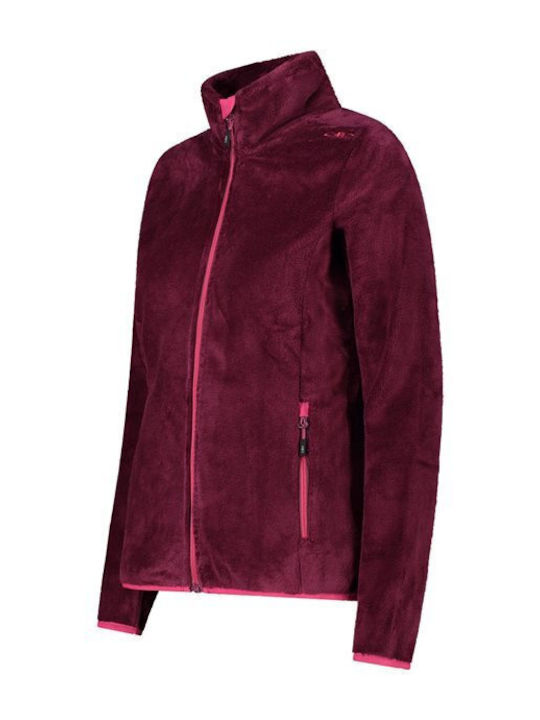 Fleece Damen Strickjacke in Weiß Farbe