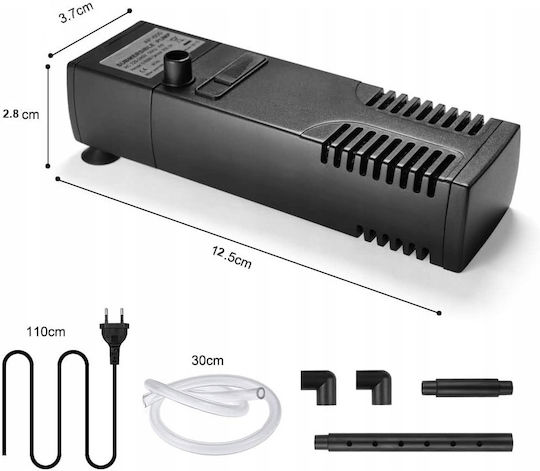 Filtru Interior Pentru Acvarii Cu Volumul Acvariului Până La 200lt Cu Putere 3W