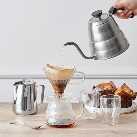Επαγγελματική Γαλατιέρα Θερμόμετρο 500 Ml Silver Barista Duka