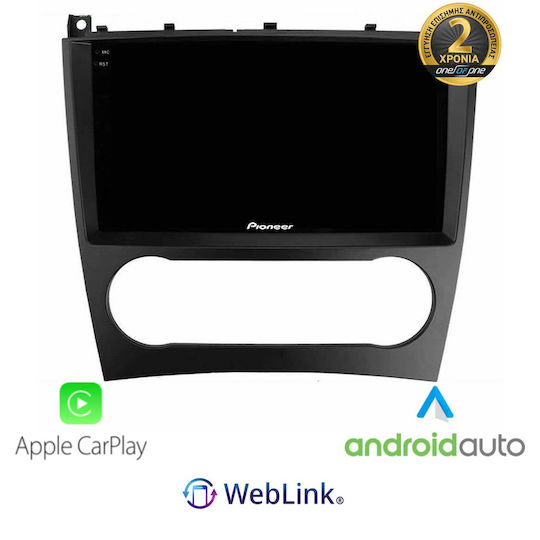 Pioneer Ηχοσύστημα Αυτοκινήτου για Mercedes-Benz C Class 2004-2007 (Bluetooth/USB/WiFi/GPS/Apple-Carplay/Android-Auto) με Οθόνη Αφής 9"