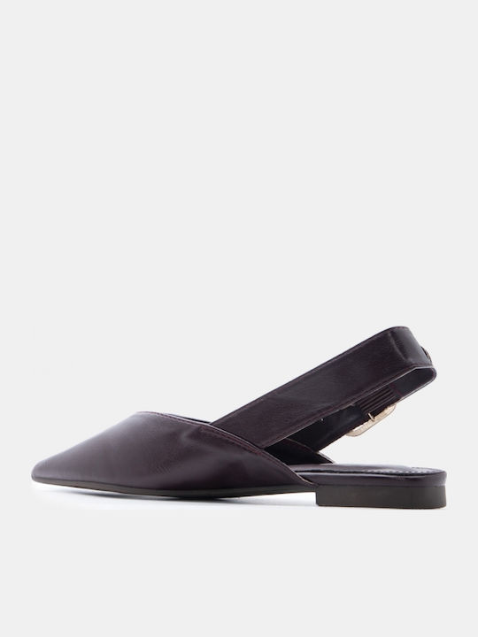 Damen Ballerinas Burgundische