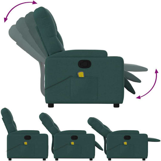 Relax Armchair Massage Dark Green 74x86.5cm
