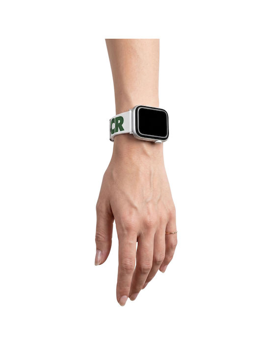 Lacoste Силиконова каишка Бяла (Apple Watch 42/44/45/49 мм) Lacoste Силиконова каишка Бяла (Apple Watch 42/44/45/49 мм)