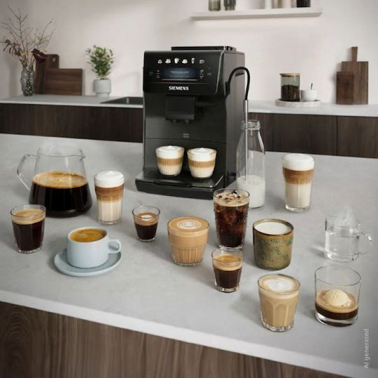 Siemens Eq600 Iaroma Αυτόματη Μηχανή Espresso Εντοιχιζόμενη 1500W Πίεσης 15bar με Μύλο Άλεσης Μαύρη TP603E08