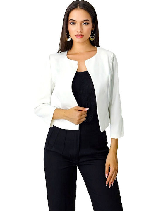 Short Women's Blazer White
