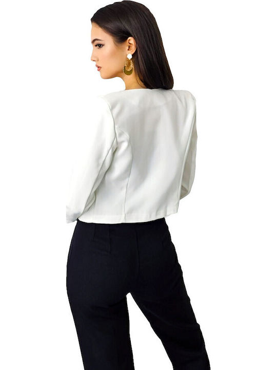 Short Women's Blazer White
