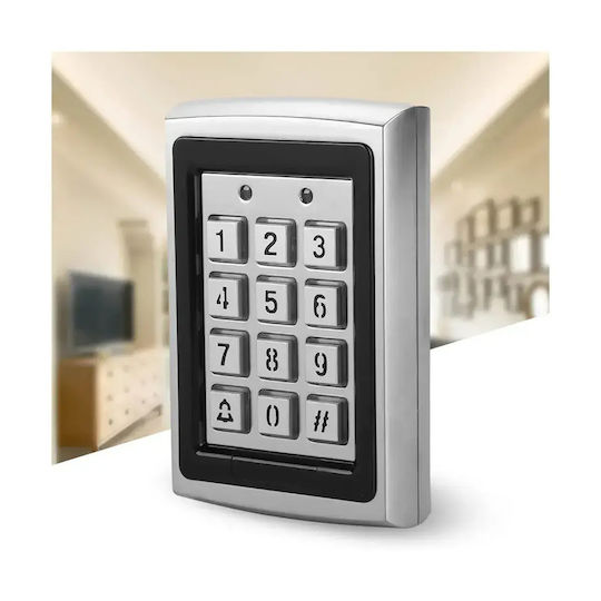Tastatură de control acces Standalone Mentor Acs027 2in1 Pin + Card Rfid 5-15 cm 0-99 s Iluminată Metalică