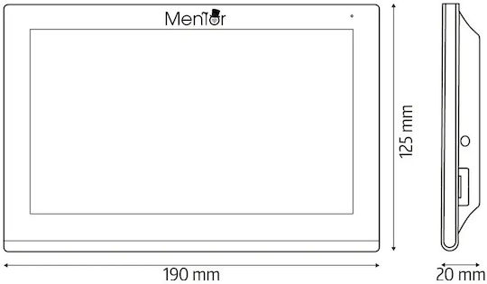 Interfon Video Inteligent Mentor Svk472w 4 Fire WiFi Card Pin Aplicația Tuya 7 Inch Ips Dvr Fhd 2mp Ip66 Alb
