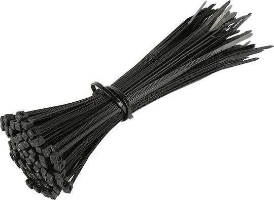 Cresman Plastic Cable Ties 250mmx4.8mm in Black Colour (100pcs)