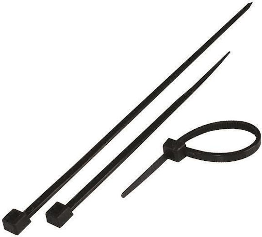 Eurolamp Plastic Cable Ties 150mmx3.6mm In Black Colour 100pcs 147-54106