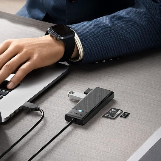 Orico USB-Hub 4 Anschlüsse USB 3.0 mit Anschluss an einen Computer USB-A