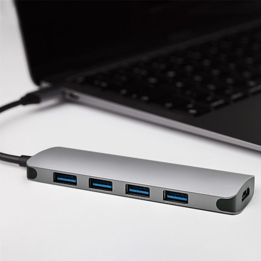 Qoltec USB Хъб 4 Порта USB 3.1 с USB-C Връзка