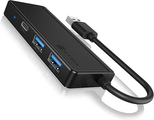 Icy Box USB Hub 3 Ports USB 2.0 with USB-A Connection