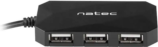 Natec Locust Hub 4 Θυρών USB 2.0 με σύνδεση USB-A
