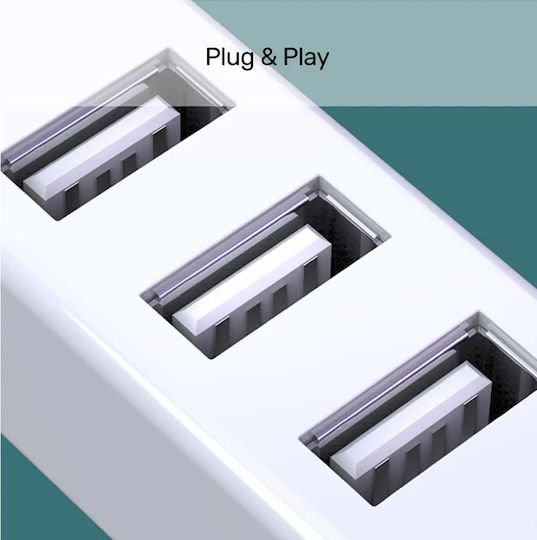 Unitek USB Hub 4 USB 2.0 Ports with USB-A Connection White