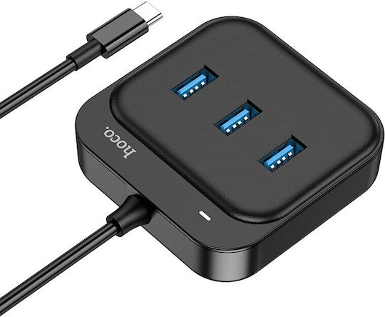 Hoco HB31 USB Хъб с 4 USB 3.0 Порта и USB-C Връзка