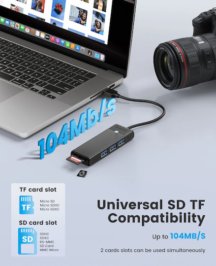 Orico Hub 3 Θυρών USB 3.0 με σύνδεση USB-A