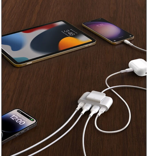 Belkin USB Хъб с 4 USB 2.0 Порта и USB-C Връзка