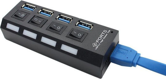Hub 4 Θυρών USB 3.0 με σύνδεση USB-A