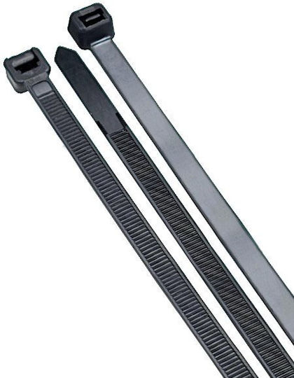 GTC Πλαστικά Δεματικά Καλωδίων 200mmx3.6mm σε Μαύρο χρώμα (100τμχ) 04-3067