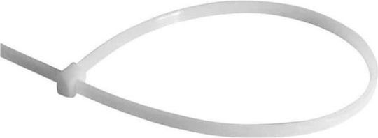 Eurolamp Plastic Cable Ties 250mm x 4.8mm in White Colour (100 pcs) 147-54013