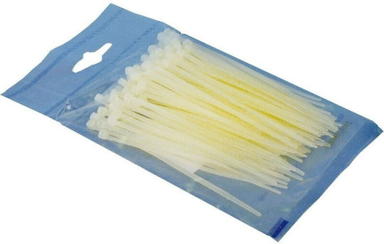 LogiLink Plastic Cable Ties 100mmx2.5mm In White Colour 100pcs KAB0001
