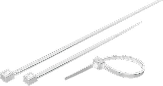 Eurolamp Πλαστικά Δεματικά Καλωδίων 350mmx4.8mm σε Λευκό χρώμα (100τμχ) 147-54015