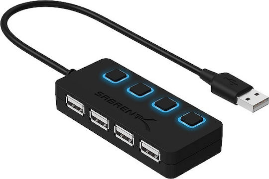Gembird USB Хъб 4 Порта USB 2.0 с Връзка USB-A