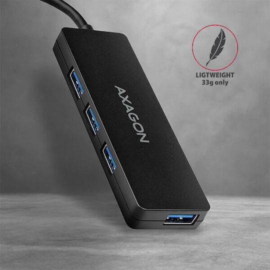 Axagon USB-Hub 4 Anschlüsse USB 3.2 mit USB-A Anschluss