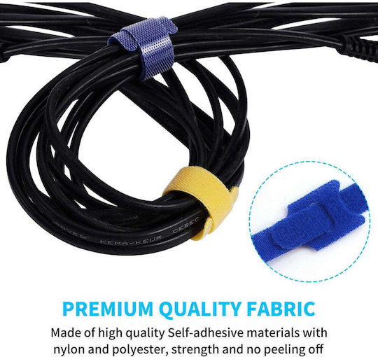 Techly Velcro Καλωδίων 12mmx150mm σε Πολύχρωμο χρώμα (10τμχ) 109528