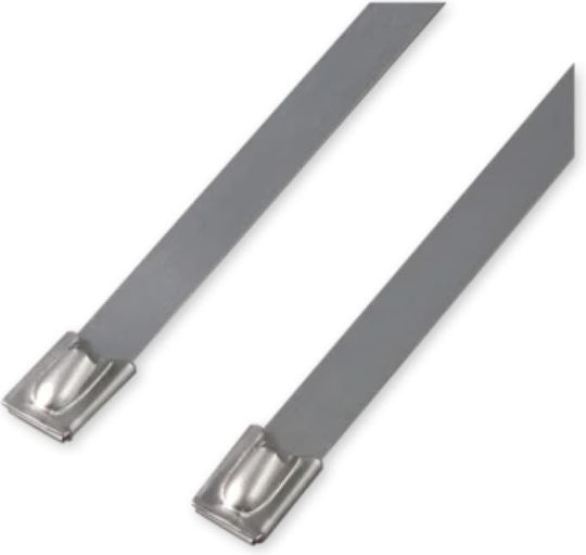 Benman Пластмасови Кабелни Аксесоари 300mmx4.5mm в Сребрист Цвят 100 бр