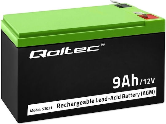 Qoltec UPS Battery with Capacity 9Ah and Voltage 12V 53031 1pcs