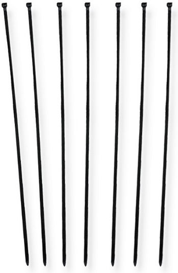 Qoltec Πλαστικά Δεματικά Καλωδίων 350mmx4.8mm σε Μαύρο χρώμα (100τμχ) 52210