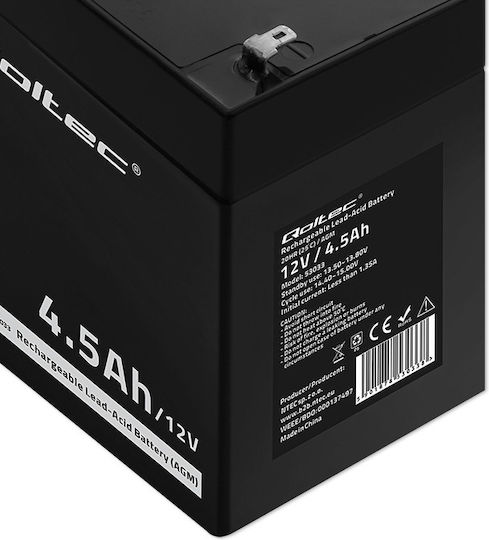 Qoltec Батерия UPS с Капацитет 4.5Ах и Напрежение 12V 53033 1бр