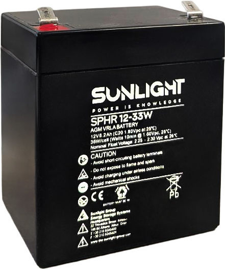 SunLight Sphr Μπαταρία UPS με Τάση 12V